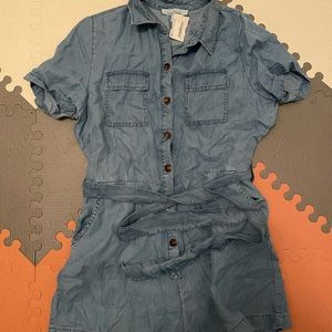Chambray Utility Romper